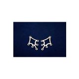 yfhobi 2 Adet - 36x23 Mm Küpe Sallantısı Nikel Kaplama Metal Pul, Takı Malzemesi, Pirinç Pul, 22n