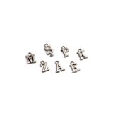 yfhobi 2 Adet - '' M '' Harfi, 10 Mm Kulplu Metal Harf, Takı Harfi, Püskül Harfi, Nikel Kaplama