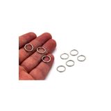 yfhobi 20 Adet - 12 Mm Kalın Montaj Halkası, Takı Halkası, Metal Bağlantı Halkası, Nikel Kaplama