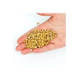 yfhobi 20 gram - 6 mm Gold Kaplama Yıldız Desen Plastik Boncuk (20 gram - 280-300 Adet Arası)