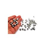 yfhobi 20 Gram - 6 Mm Kulplu Boncuk, Nikel Renk, Plastik Boncuk. 1.kalite (140-145 Adet Civarı)