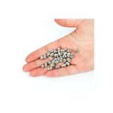 yfhobi 20 gram - 6x9 mm Nikel Kaplama Kalp Desen Plastik Boncuk (20 gram - 80-85 Adet Arası)