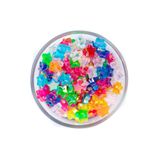 yfhobi 25 gram - 10 Mm Janjanlı Karışık Renkli Yıldız Plastik Boncuk, ( 25gr - 100-105 Adet Arası )