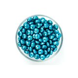 yfhobi 25 Gram - 10 Mm, Mavi Renk, Yassı Yuvarlak Plastik Boncuk (25 Gr - 62-65 Adet Arası)