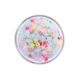 yfhobi 25 Gram - 11 Mm Buzlu Karışık Renk Yıldız Plastik Boncuk, 1. Kalite Boncuk, ( 25gr - 58-60 Adet )