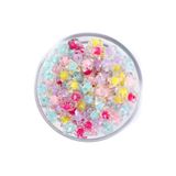 yfhobi 25 Gram - 11 Mm Parlak Karışık Renk Yıldız Plastik Boncuk, 1. Kalite Boncuk, ( 25gr - 58-60 Adet )