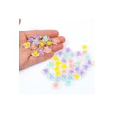 yfhobi 25 Gram - 12 Mm Karışık Renkli Içi Boncuklu Yıldız Boncuk, ( 25gr - 24-26 Adet Arası )