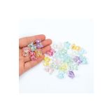 yfhobi 25 Gram, 19 Mm Janjanlı Karışık Renk Ayıcık Plastik Boncuk, 1 Kalite Akrilik Boncuk (25gr - 15 Adet)