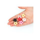 yfhobi 25 gram - 23 mm Karışık Renkli Yıldız Desen Plastik Boncuk (25 gram - 17 Adet)