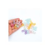 yfhobi 25 Gram, 25 Mm Janjanlı Karışık Renk Tavşan Plastik Boncuk, 1 Kalite Akrilik Boncuk (25gr - 15 Adet)