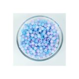 yfhobi 25 gram - 6 mm Parlak Pembe Mavi Tonları Yuvarlak Desen Plastik Boncuk (25 gram- 220-230 Adet Arası)