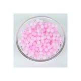 yfhobi 25 gram - 6 mm Parlak Pembe Tonları Yuvarlak Desen Plastik Boncuk (25 gram- 220-230 Adet Arası)