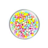yfhobi 25 Gram - 6 Mm Pastel Karışık Renkli Yuvarlak Plastik Boncuk, ( 25gr - 240-250 Adet Arası )