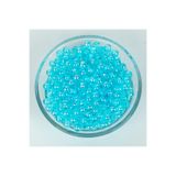 yfhobi 25 gram - 6 mm Şeffaf Janjanlı Mavi Yuvarlak Desen Plastik Boncuk ( 25 gram- 220-230 Adet Arası )