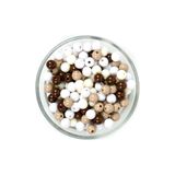yfhobi 25 Gram - 8 Mm Kahve Tonları Renkli, Yuvarlak Plastik Boncuk, ( 25gr - 85-90 Adet Arası )