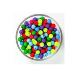 yfhobi 25 Gram - 8 Mm Karışık Neon Renk Yuvarlak Plastik Boncuk, (25gr - 85-90 Adet Arası)