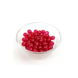 yfhobi 25 Gram- 8 mm Kırmızı Renk Yuvarlak Cam Boncuk, 1. Kalite (25gr- 35 Adet) #102