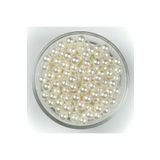 yfhobi 25 Gram - 8 Mm Krem Renk Inci Boncuk, Plastik Inci Boncuk, (83-86 Adet Arası)