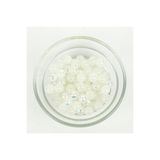 yfhobi 25 Gram- 8 mm Mat Janjanlı Beyaz Renk Yuvarlak Cam Boncuk, 1.Kalite (25gr- 35 Adet) #8