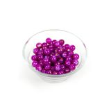 yfhobi 25 Gram- 8 mm Mor Renk Yaldız Damarlı Model Yuvarlak Cam Boncuk, 1. Kalite (25gr - 35 Adet) #63