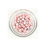 yfhobi 25 Gram- 8 mm Pembe Renk Ebruli Desenli Yuvarlak Cam Boncuk, 1.Kalite (25gr- 35 Adet) #16