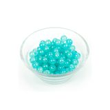 yfhobi 25 Gram- 8 mm Turkuaz Renk Damarlı Model Yuvarlak Cam Boncuk, 1. Kalite (25gr - 35 Adet) #60