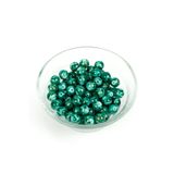 yfhobi 25 Gram- 8 mm Yeşil Renk Yaldız Damarlı Model Yuvarlak Cam Boncuk, 1. Kalite (25gr - 35 Adet) #70