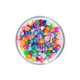 yfhobi 25 Gram - 9 Mm Janjanlı Karışık Renkli Kalp Plastik Boncuk, ( 25gr - 120-125 Adet Arası )