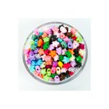 yfhobi 25 gram - 9 mm Pastel Karışık Renkli Yıldız Desen Plastik Boncuk (25 gram- 100-110 Adet Arası)