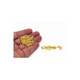 yfhobi 3 Mm Sarı Kaplama Metal Boncuk, Demir Boncuk, 10 Gram (170-190 Adet Arası )