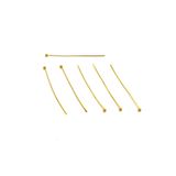 yfhobi 30 Adet - 40 mm Sarı Kaplama Top Başlı Düz Takı Çivisi, Bijuteri Top Başlı Iğne (Tel: 0.50mm)