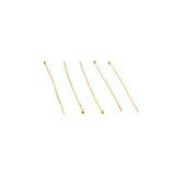 yfhobi 30 Adet - 50 mm Sarı Kaplama Top Başlı Düz Takı Çivisi, Bijuteri Top Başlı Iğne (Tel: 0.50mm)