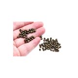 yfhobi 4 Mm Antik Sarı Kaplama Metal Boncuk, Demir Boncuk, 10 Gram (80-90 Adet Arası )