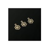 yfhobi 5 Adet- 11 Mm Altın Kaplama (kararmaz) Çiçek Desenli Pul, Takı Malzemesi, Metal Pul, #558a