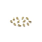 yfhobi 5 Adet - 12 mm, Çelik Papağan Klips. Armut Klips, Çelik Takı Klipsi, Gold Renk, 1.Kalite KARARMAZ