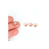 yfhobi 5 Adet - 7 mm Lazer Kesim Kristal Cam Yonca Boncuk, Ortadan Delik, Şeffaf Janjanlı Yavruağzı 1.Kalite