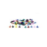 yfhobi 5 Gram - 10x7 Mm Yıldız Desenli Renkli Metal Pul, Takı Malzemesi, Pirinç Pul, (50-55 Adet Civarı)