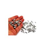 yfhobi 5 Gram ( 58-62 Adet ) - 10 Mm Nikel Kaplama Plastik Metalize Damla Boncuk, Kulplu Damla, 1.kalite