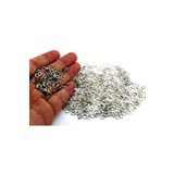 yfhobi 50 Adet - 3x4 Mm Elips Montaj Halkası, Takı Halkası, Metal Bağlantı Halkası, Nikel Kaplama
