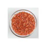 yfhobi 50 Gram - Cam Boru Boncuk, Takı Yapım Boncuğu, Boru Kum Boncuk, Gümüşlü Parlak Turuncu Renk, K38