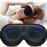 YFONG Uyku Maskesi, Kadın Erkek 3D Mikro Ağırlıklı Göz Maskesi Engelleyici Işıklar Uyku Maskesi, Basınç Azaltıcı Gece Uyku Göz Maskeleri, Ayarlanabilir Kayışlı, Seyahat, Şekerleme, Yoga, Siyah