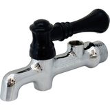 YFS Semaver Ile Uyumlu Musluk Göstergeli, Dıştan Dişli, Demir, Kazan ve Kahveci Musluğu 10X6CM