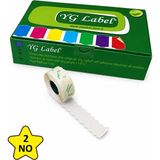YG Label 42 Rulo (1 Kutu ) 2 Numara Tekstil Meto Etiketi 42X1500 Lük - Krem