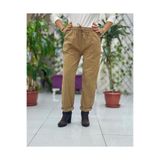 YG3005 Beli Bağcıklı İtalyan Kadife Pantolon Camel