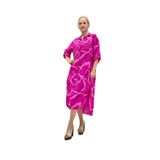 YG303004 İtalyan Cep Payet Coton Pareo Gömlek Elbise Pembe