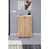 ygdecor 2 Kapaklı Ayakkabılık Çok Amaçlı Dolap Ayakkabı Dolabı 5 Katlı Mutfak Düzenleyici Banyo Rafı