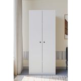 ygdecor elbise dolabı 2 kapaklı dolap gardrop kıyafet dolabı raflı elbise dolabı