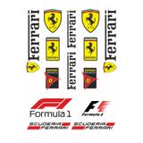 YGNPLUS FERRARİ STİCKER SET ARAÇ - OTOMOBİL - MOTORSİKLET - BİSİKLET AKSESUAR - ETİKET 14x A4