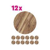 YGNPLUS Supla Levha 12 Adet 3 Mm Ahşap Desenli Mdf 20 Cm Yuvarlak Servis Altı Supla