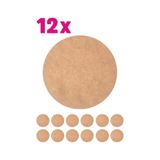 YGNPLUS Supla Levha 12 Adet 3 Mm Ham Mdf 20 Cm Yuvarlak Servis Altı Supla